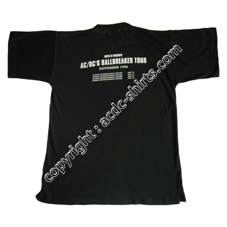 Shirt World AC/DC 1996 verso