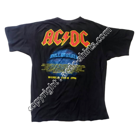 Shirt Europe AC/DC 1996 verso