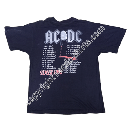 Shirt Europe AC/DC 1996 verso