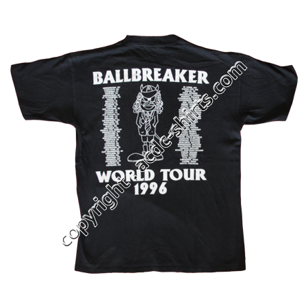 Shirt Europe AC/DC 1996 verso