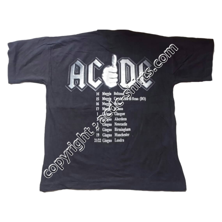 Shirt Europe AC/DC 1996 verso