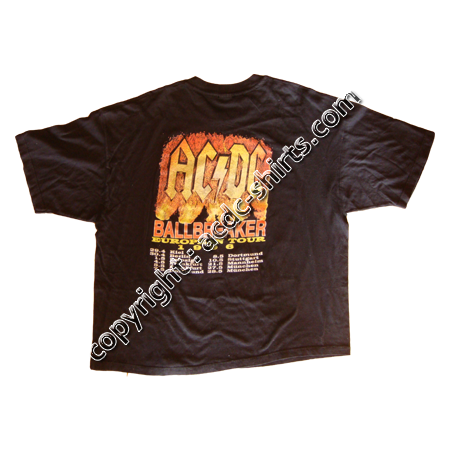 Shirt Europe AC/DC 1996 verso