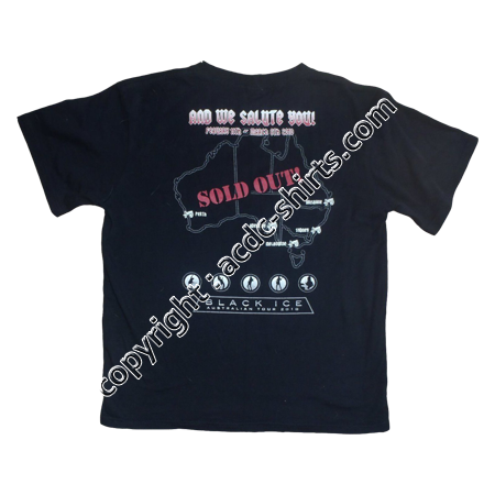 Shirt Australia AC/DC 2010 verso