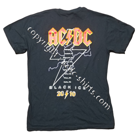Shirt Australia AC/DC 2010 verso