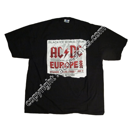 Shirt Europe AC/DC 2009 recto