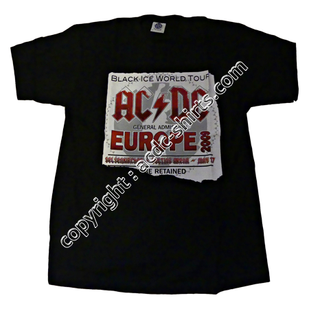 Shirt Europe AC/DC 2009 recto