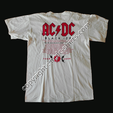 Shirt Europe AC/DC 2009 verso