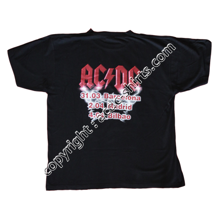 Shirt Europe AC/DC 2010 verso