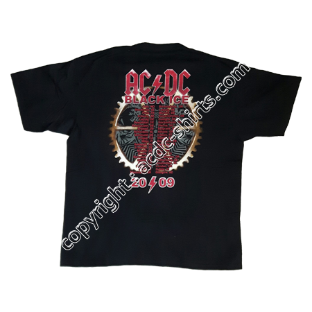 Shirt Europe AC/DC 2009 verso