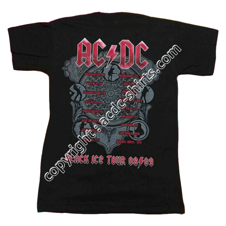 Shirt South America AC/DC 2008 verso