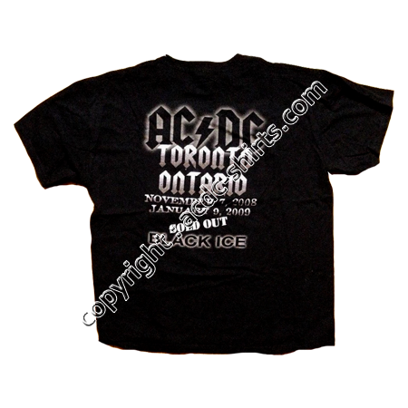 Shirt Canada AC/DC 2010 verso