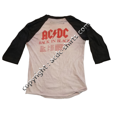 Shirt world AC/DC 1980 verso