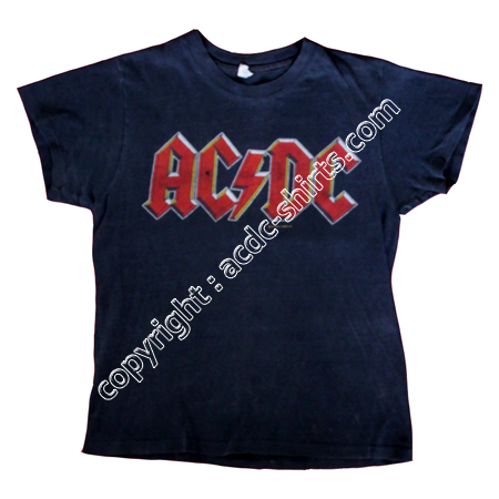 Shirt Europe AC/DC 1980 recto