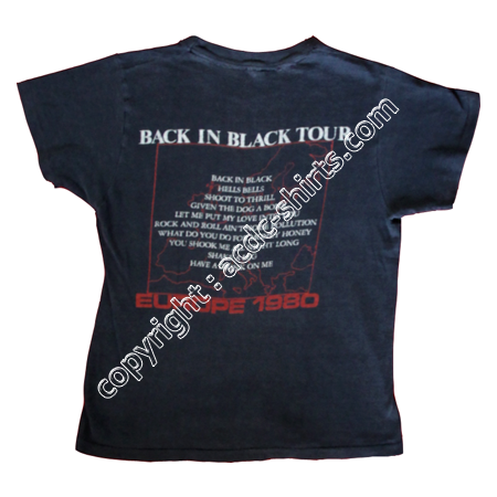 Shirt Europe AC/DC 1980 verso