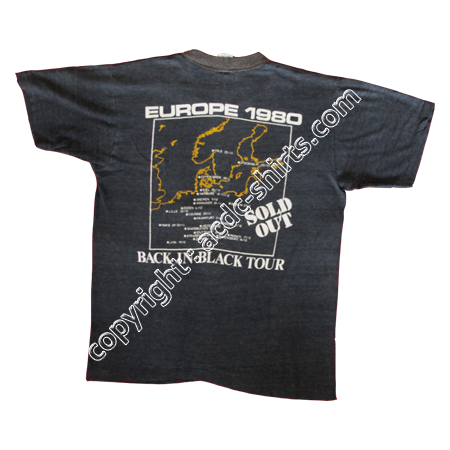 Shirt Europe AC/DC 1980 verso