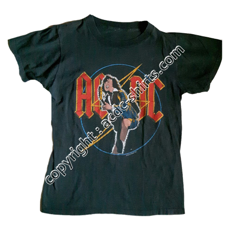Shirt Europe AC/DC 1980 recto