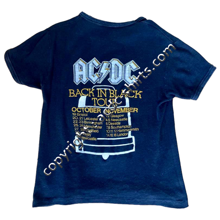 Shirt UK AC/DC 1980 verso