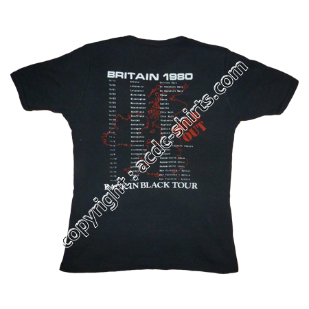 Shirt English AC/DC 1980 verso