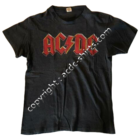 Shirt English AC/DC 1980 recto