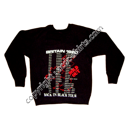 Sweat English AC/DC 1980 verso