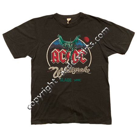 Shirt Europe AC/DC 1980 recto