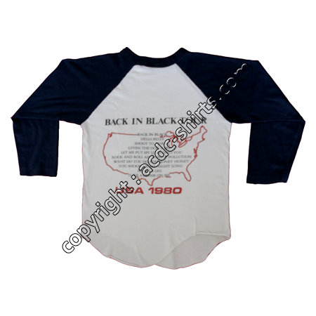 Shirt USA AC/DC 1980 verso