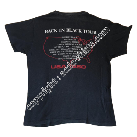 Shirt USA AC/DC 1980 verso