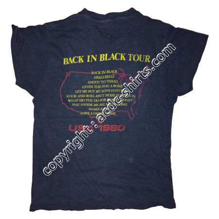 Shirt USA AC/DC 1980 verso