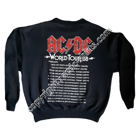Shirt World AC/DC 1988 verso
