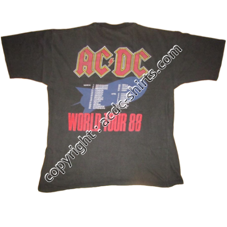 Shirt Europe AC/DC 1988 verso