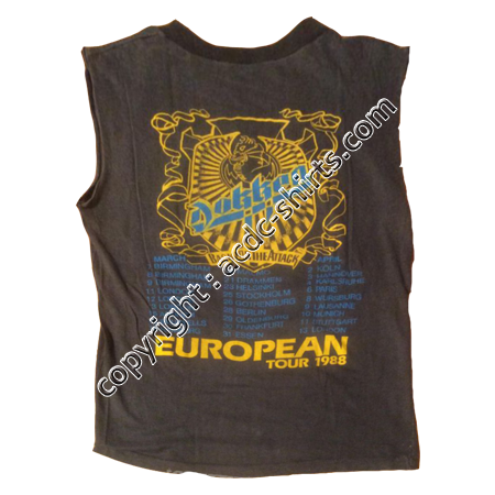 Shirt Europe AC/DC 1988 verso