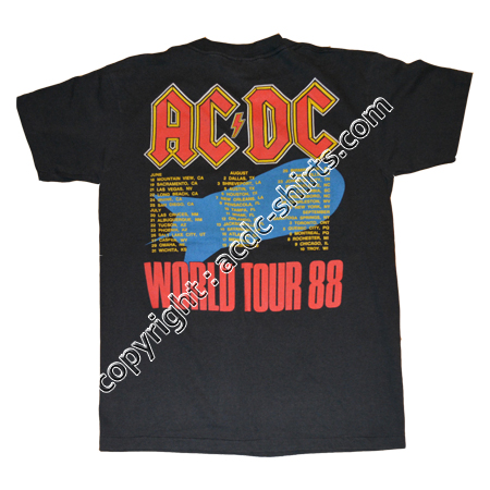 Shirt USA AC/DC 1988 verso