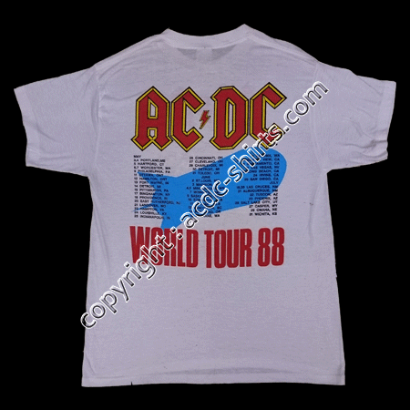 Shirt USA AC/DC 1988 verso