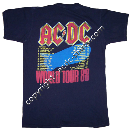 Shirt USA AC/DC 1988 verso