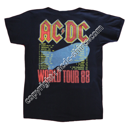 Shirt USA AC/DC 1988 verso