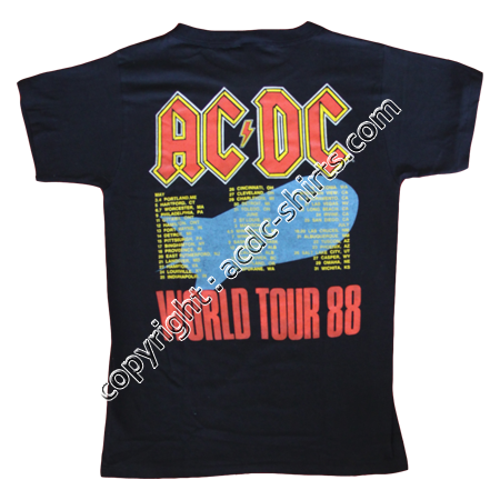 Shirt USA AC/DC 1988 verso