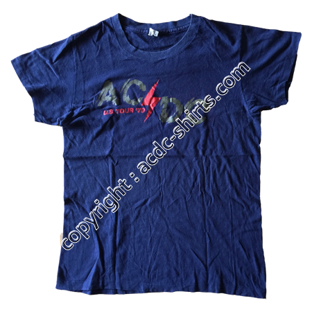 Shirt Europe AC/DC 1978 recto