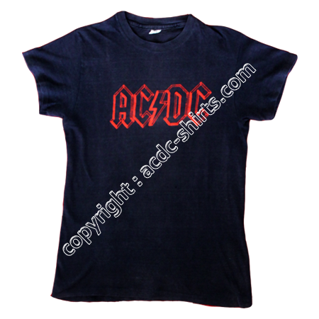 Shirt France AC/DC 1979-80 recto