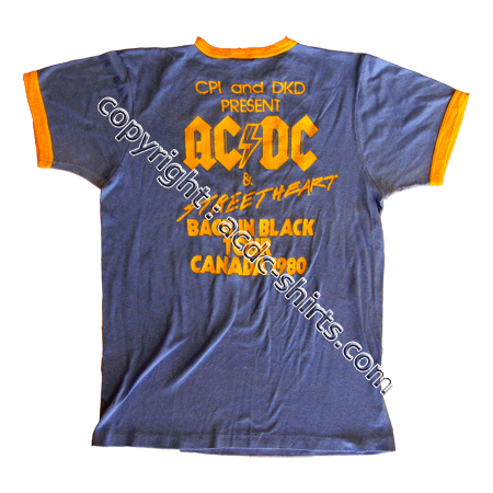 Shirt France AC/DC 1980 verso