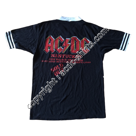 Shirt France AC/DC 1980 verso
