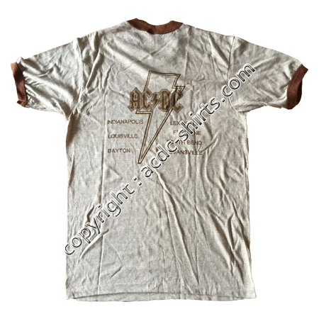 Shirt America AC/DC 1982 verso