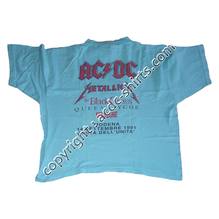 Shirt Europe AC/DC 1991 verso