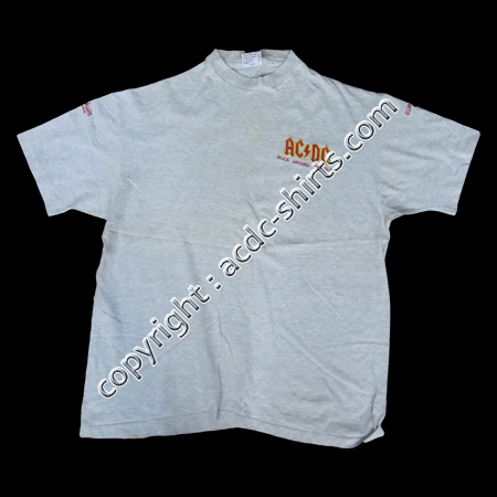 Shirt World AC/DC 1990-91 recto