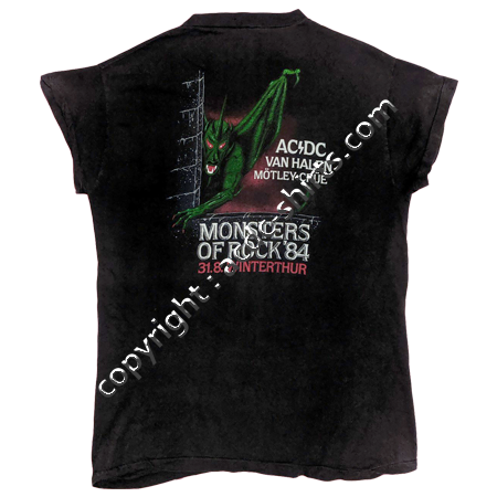 Shirt Europe AC/DC 1983-84 verso