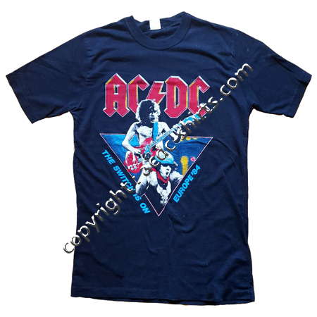 Shirt Europe AC/DC 1983-84 recto