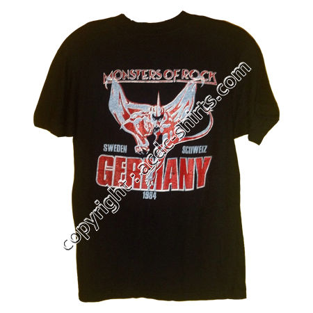 Shirt Europe AC/DC 1983-84 verso