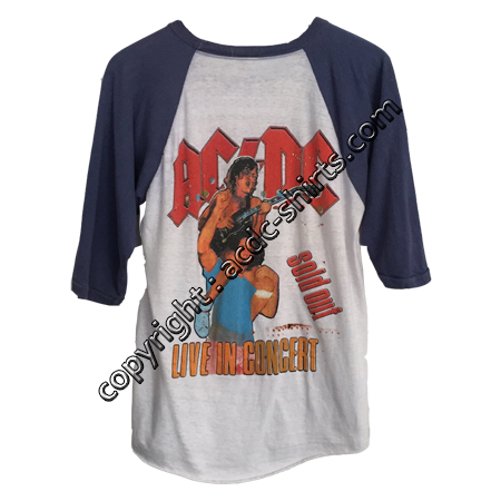 Shirt Europe AC/DC 1983-84 verso