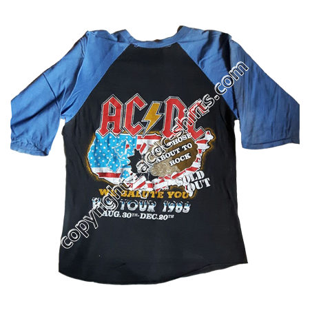 Shirt Europe AC/DC 1983-84 verso