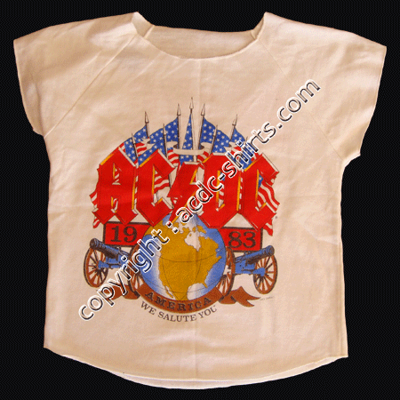 Shirt Europe AC/DC 1983-84 recto