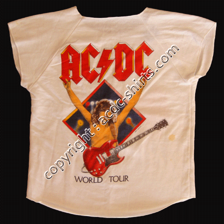 Shirt Europe AC/DC 1983-84 verso